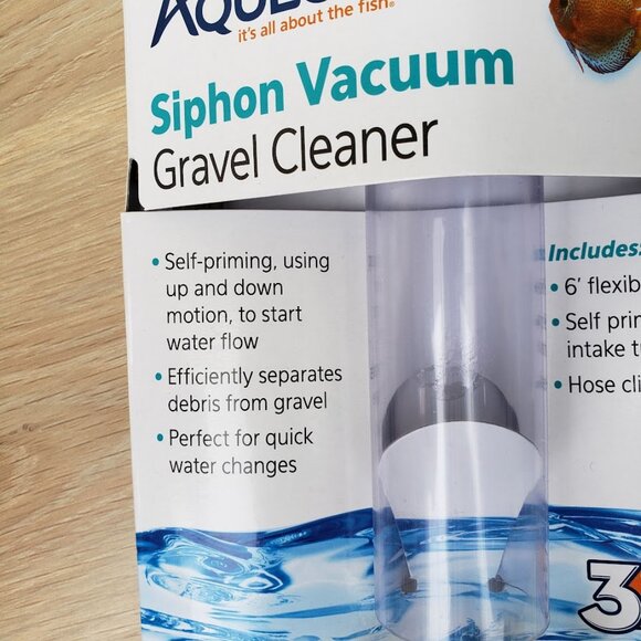 New Aqueon Aquarium Fish Tank Siphon Vacuum Gravel Cleaner Hand Syphon Pump Hose - Picture 5 of 15